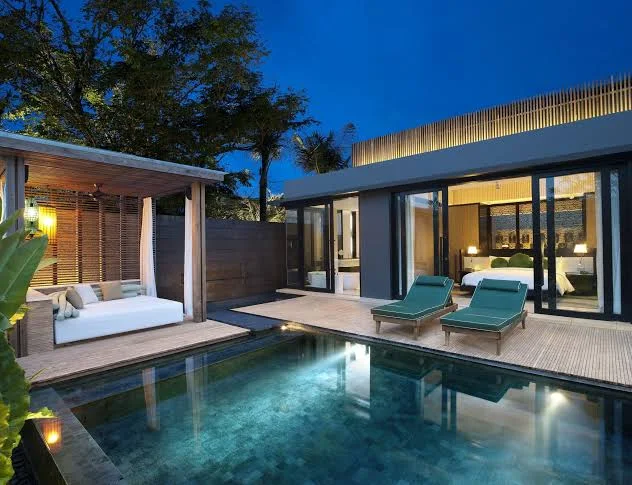 W- Bali Seminyak Sunset view from beachfront villa at Seminyak luxury resort